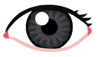 いろいろな色の目のイラスト（黒）