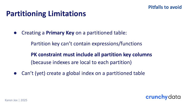 Partitioning Limitations (plus bullet points, explained below image)