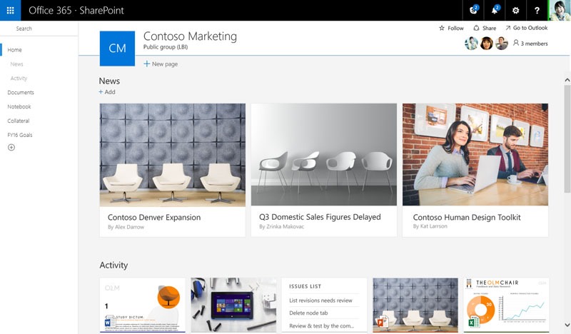 New SharePoint team site-800